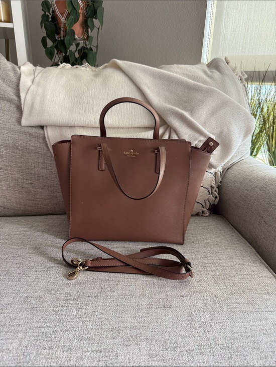 kate spade Handbags - kate spade Brown Leather Structured Satchel
